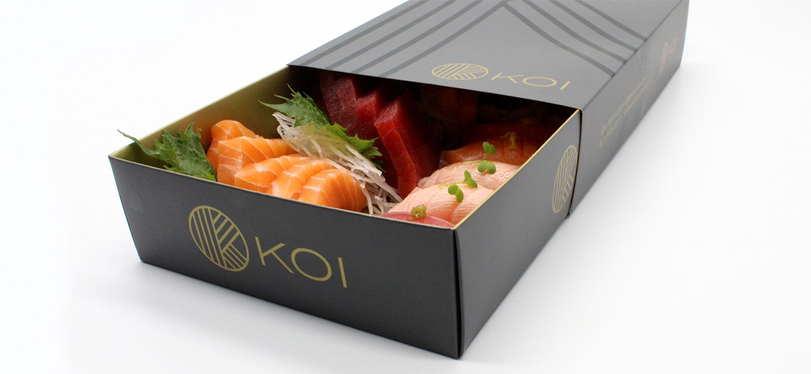 Sliding box turns sushi into 'jewel' and increases Koi Premium sales